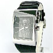 D&G Black Logoside Watch