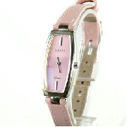 Pulsar Ladies Silver Pink Tonneau Watch
