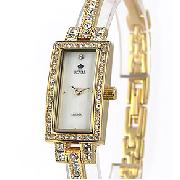 Royal London Gold Tone Crystal Bangle Watch