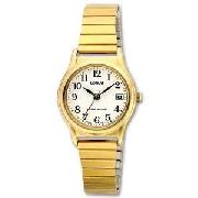 Lorus Ladies Gold Plated Expandable Bracelet Watch