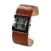Bench BC0026TN Ladies 3 Hand Quartz Analogue with Black Sunray Dial and Tan Bangle Watch