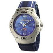 Kahuna 252-3003L Ladies Watch with Blue Velcro Strap and Matching Blue Dial