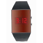 Storm - Men's Brown Digital Dial with Rubber Strap Watch