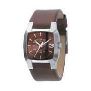 Diesel - Men's Brown Square Dial with Brown Strap Watch