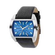 Diesel - Men's Metallic Blue Dial with Brown Strap Watch