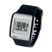Nike - Men's White Square Dial with Black Rubber Strap Watch