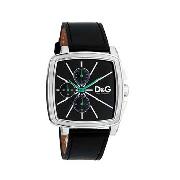 D&G Time - Women's Black Chronograph Dial Bracelet Watch