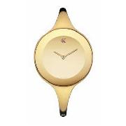 Calvin Klein - Women's Gold Coloured Mirror Dial Bangle Watch