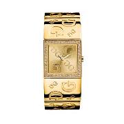 Guess by Marciano - Women's Gold Coloured Square Dial Bangle Strap Watch