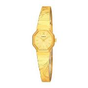 Lorus - Women's Hexagon Dial Gold Coloured Bracelet Watch