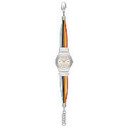 Swatch - Women's Multi Coloured Leather Strap Watch
