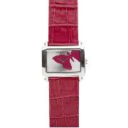 Red Herring - Women's Pink Butterfly Dial with Mock Croc Strap Watch