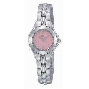 Seiko - Women's Pink Dial with Silver Bracelet Watch