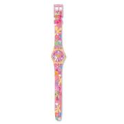 Swatch - Women's Pink Flower Design Strap Watch