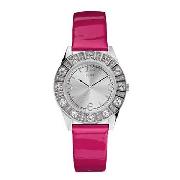 Guess by Marciano - Women's Pink with Silver Coloured Dial and Diamante Trim Watch