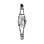 Guess by Marciano - Women's Silver Coloured Dial with 1/2 Bangle Strap Watch