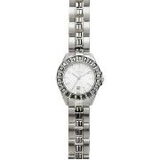 J by Jasper Conran - Women's Silver Coloured Dial with Gem Detail Bracelet Strap Watch