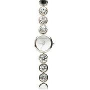 Red Herring - Women's Silver Coloured Stone Studded Bracelet Watch