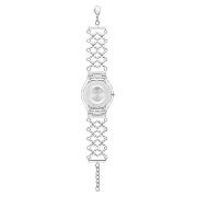 Swatch - Women's Silver Dial Flower Bracelet Watch