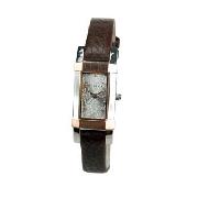 Ted Baker - Women's Silver Patterned Dial with Brown Strap Watch