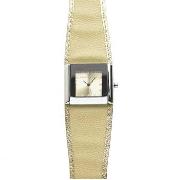 Red Herring - Women's Square Dial with Textured Beige Strap Watch