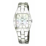 Pulsar - Women's White Dial with Link Bracelet Watch