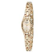 Accurist Ladies' Gold-Plated Oval Dial Bracelet Watch
