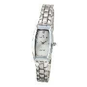 Anne Klein Silver Dial Diamond Bracelet Watch