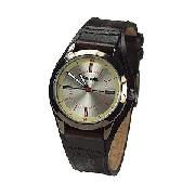 Bench Ladies' Brown Leather Cuff Watch
