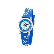Citron Child's Blue and White Football Strap Watch