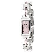 DKNY Ladies' Pink Stone-Set Bracelet Watch