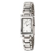 DKNY Ladies' Rectangular Silver Dial Bracelet Watch