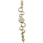 Fossil Ladies' Gold-Plated Circle Bracelet Watch