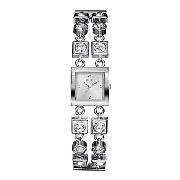 Guess High Voltage Ladies' Silver Dial Bracelet Watch
