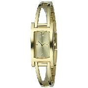 Guess Ladies' Gold-Plated Half-Bangle Watch