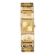 Guess Ladies' Square Dial Ion-Plated Bracelet Watch