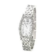 Guess Ladies' Stone-Set White Dial Bracelet Watch