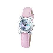 Jk Girl's Me To You Teddy Bear Pink Leather Strap Watch