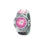 Kahuna Ladies' Pink Dial Velcro Strap Watch