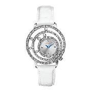 Marc Ecko the Dreamer Ladies' White Leather Strap Watch