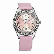 Oasis Ladies' Pink Stone-Set Watch