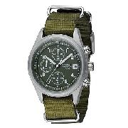 Pulsar Men's Green Strap Chronograph Watch