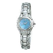 Seiko Ladies' Round Blue Mother of Pearl Dial Bracelet Watch