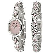 Sekonda Ladies' Stone-Set Watch and Bracelet Set