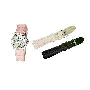 Accurist Ladies' Stone-Set Mother of Pearl Dial Strap Watch