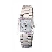 Dior Riva Ladies' Mother of Pearl and Pink Sapphire Watch