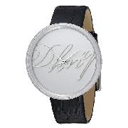DKNY Ladies' Round Dial Black Strap Watch