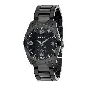 DKNY Men's Black Ion-Plated Bracelet Watch