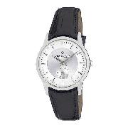 Dreyfuss and Co Men's Black Leather Strap Watch