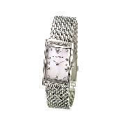 Emporio Armani Ladies' Pink Mother of Pearl Diamond Watch